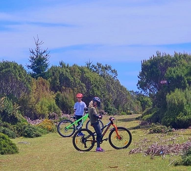 Family enjoying the easy trail of the Easy Rider tour.